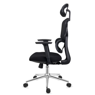 Silla de oficina ergonómica SIDNEY, uso 8 horas, en negro 2