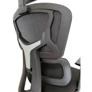 Silla de oficina ergonómica SIDNEY, uso 8 horas, en negro