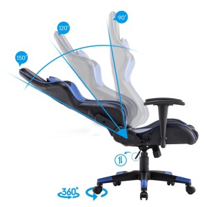 Silla Gaming CAMTON en Piel Negro