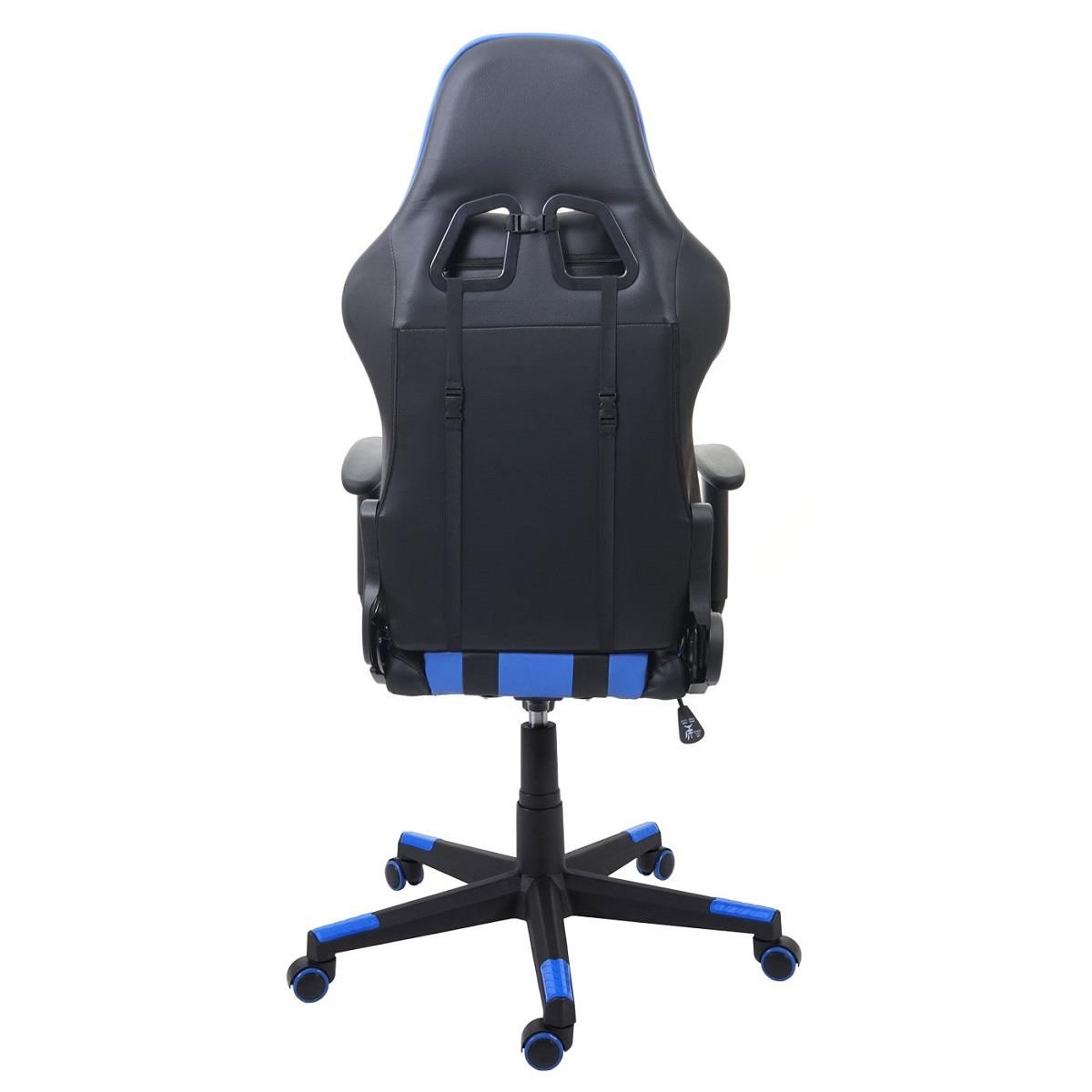 Silla Gaming CAMTON, Respaldo Reclinable, con Cojines, en Piel Negro
