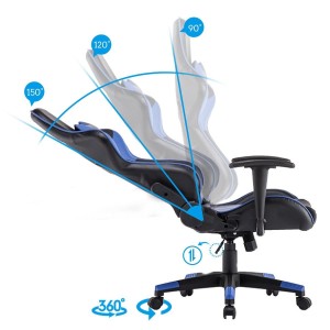 Silla Gaming CAMTON en Piel Negro