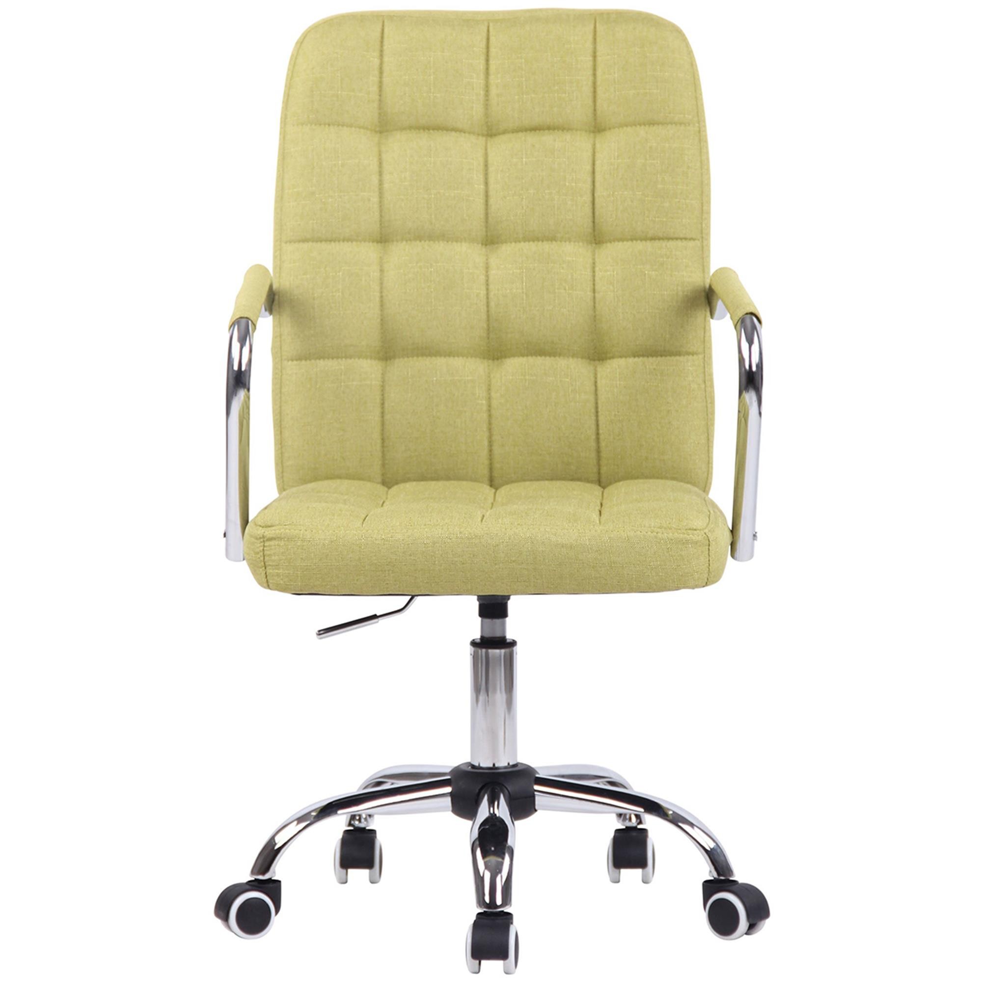 Silla de Oficina BOLTON TELA, Grueso Acolchado, Base Metálica, color Negro