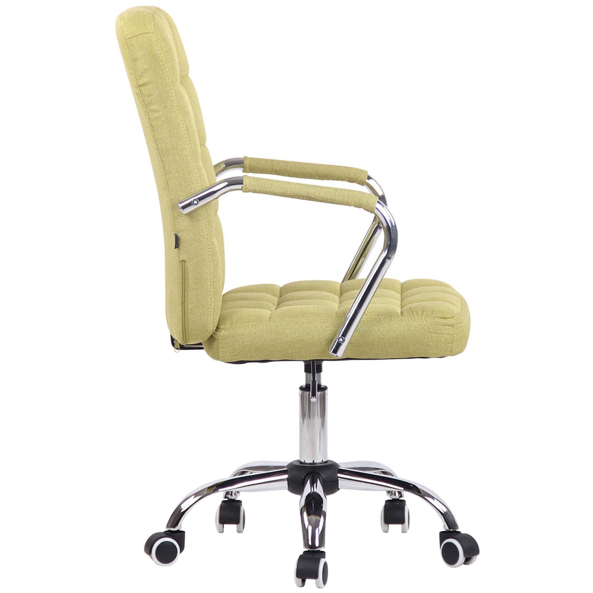 Silla de Oficina BOLTON TELA, Grueso Acolchado, Base Metálica, color Negro