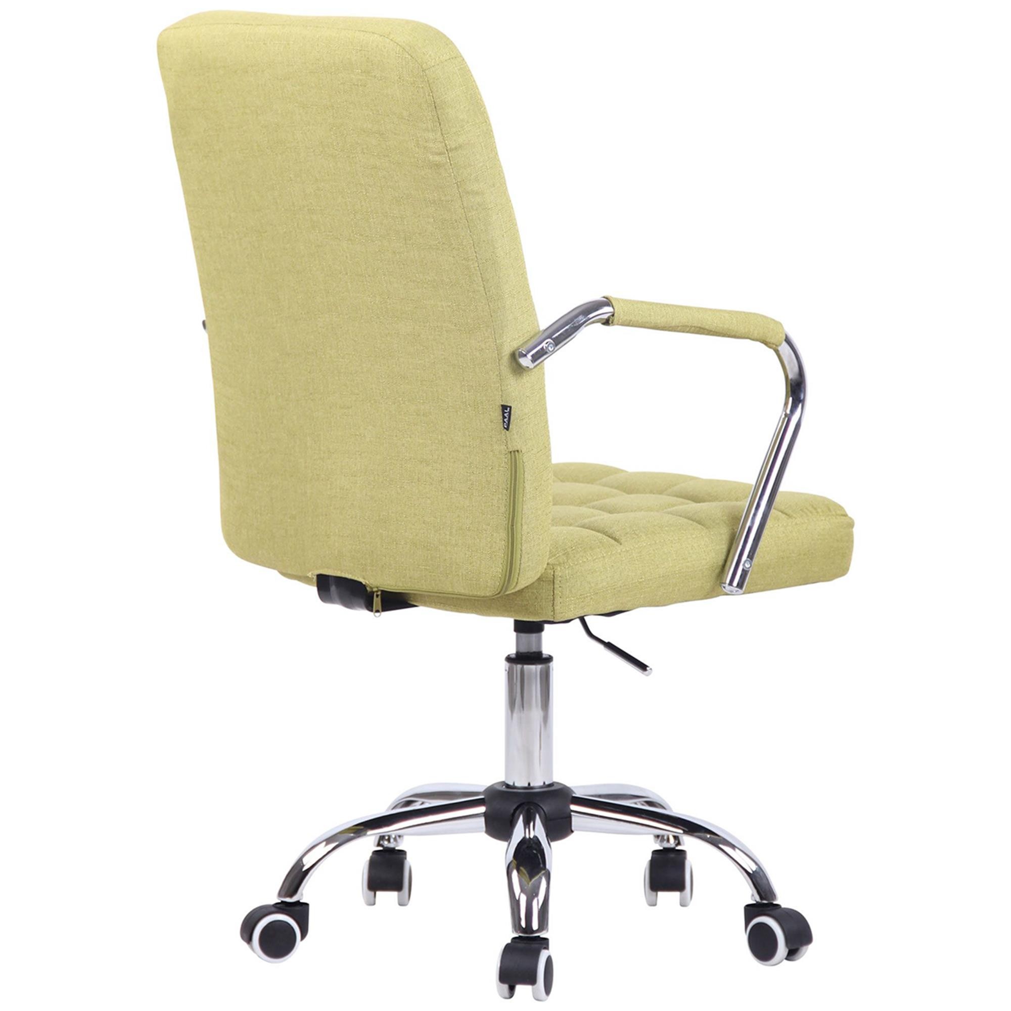 Silla de Oficina BOLTON TELA, Grueso Acolchado, Base Metálica, color Negro