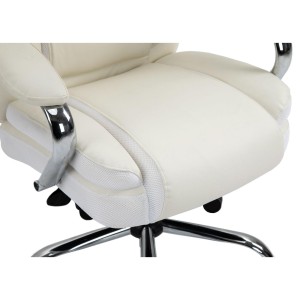Sillón de Oficina KELTY en Piel color Crema