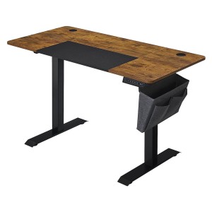 Mesa de Oficina CLOSEN, Elevable, Madera color Marrón y Negro