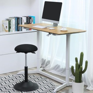 Taburete de Trabajo PONY, Asiento de Tela color Negro 2