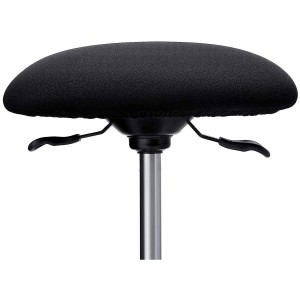 Taburete de Trabajo PONY, Asiento de Tela color Negro