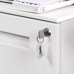 Archivador con Ruedas naker, en metal, color Blanco