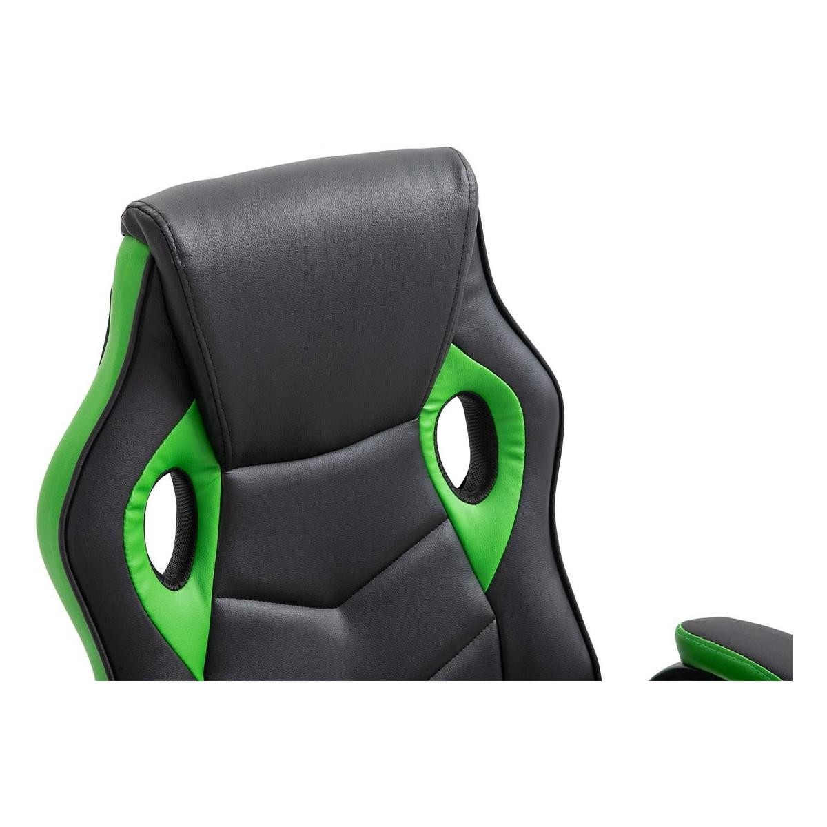 Silla Gaming MAX, Grueso Acolchado, Reposabrazos Abatibles, en Piel color Negro