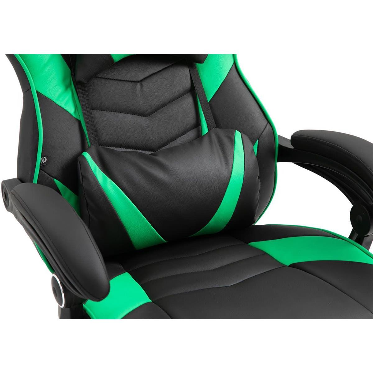 Silla Gaming SENNA, Incluye Reposapiés Extensible, Cojín Cervical y Lumbar, En Negro