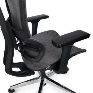 Sila de oficina ERGOMAX, totalmente ajustable, en negro