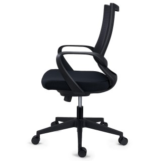 Silla de Oficina SINTRA, respaldo de malla transpirable, En Negro 2