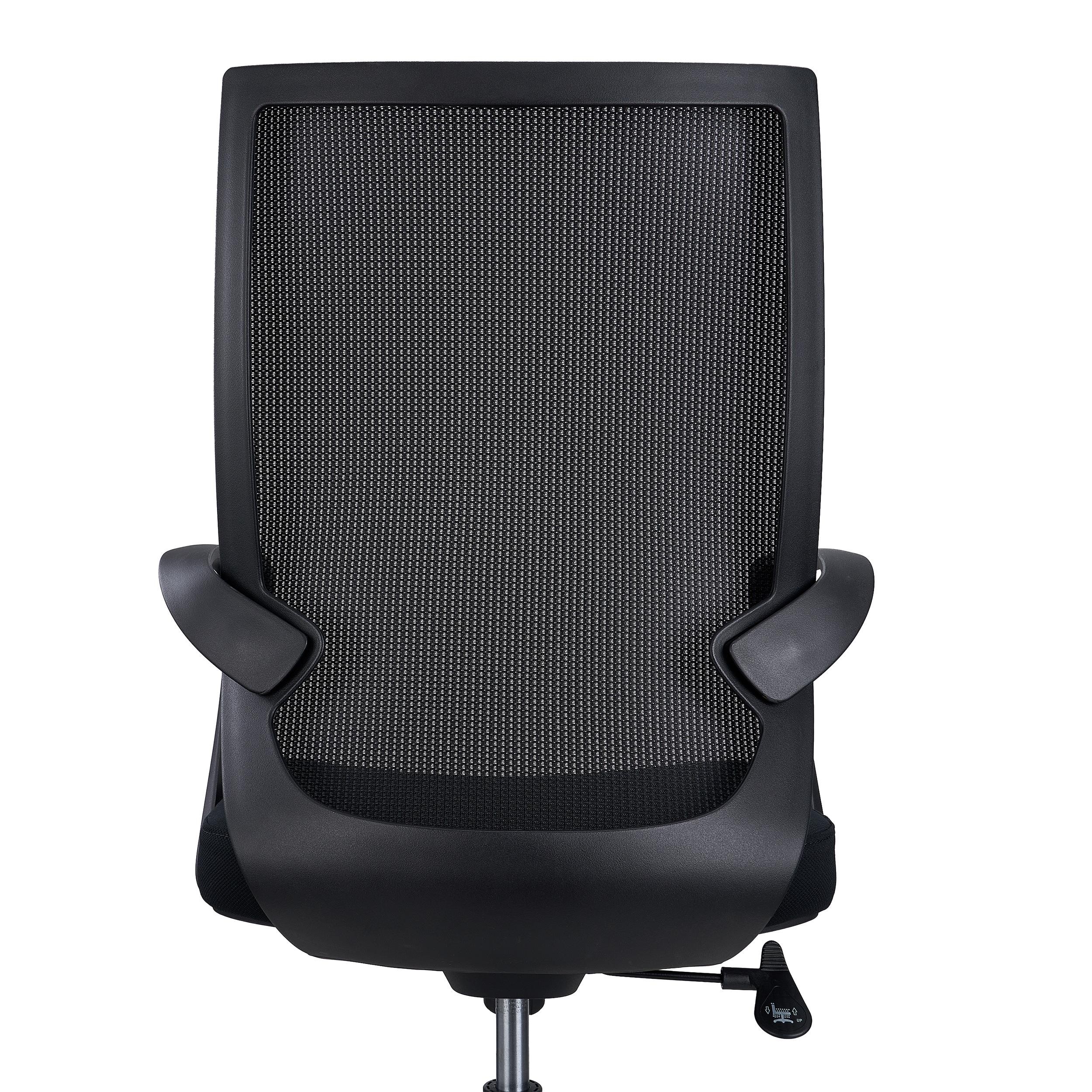 Silla de oficina SINTRA, Ergonómica, Diseño Moderno, en Malla Transpirable y Tela, en Negro
