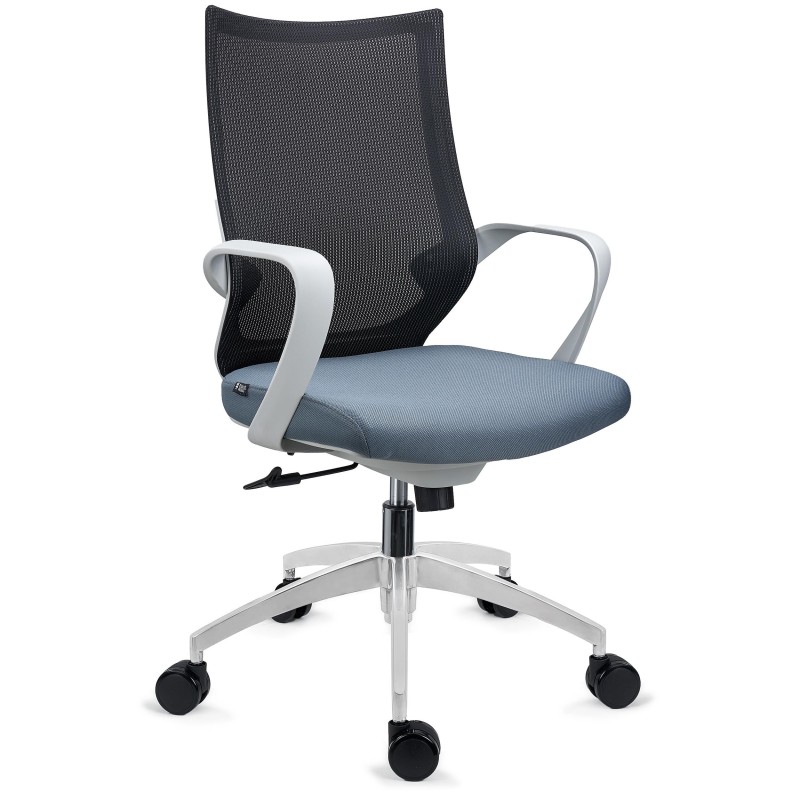 Silla de Oficina SINTRA, respaldo de malla transpirable, En Negro