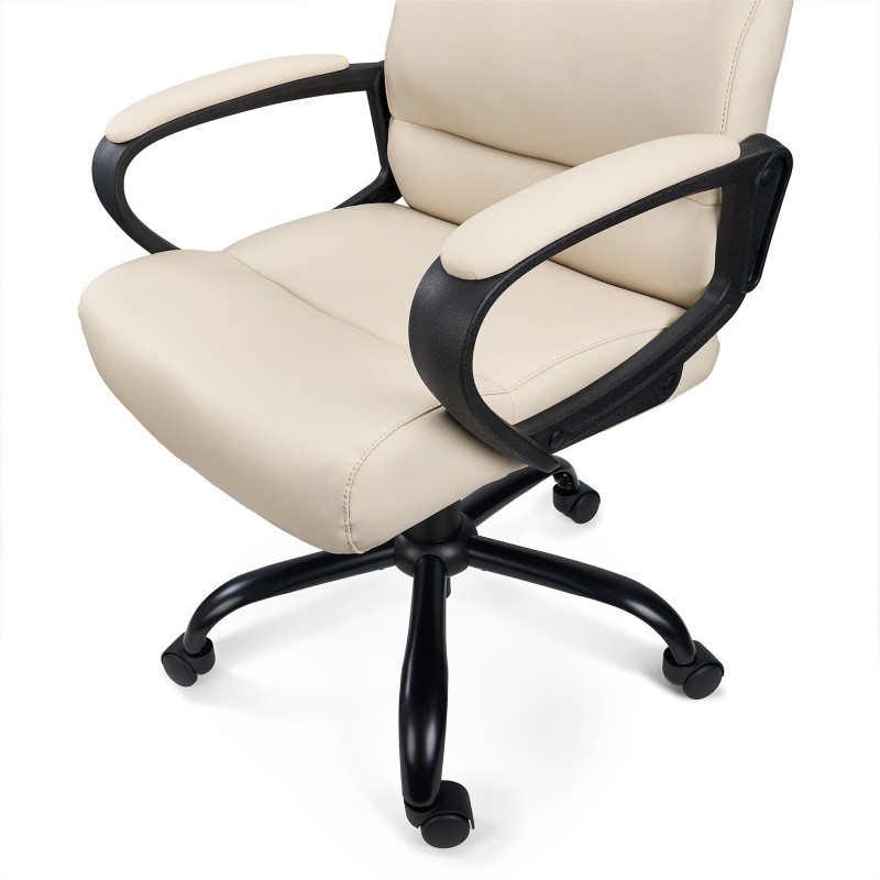 Sillón de Oficina HUGO en Piel Negra