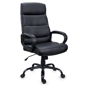 Sillón de Oficina HUGO en Piel Negra