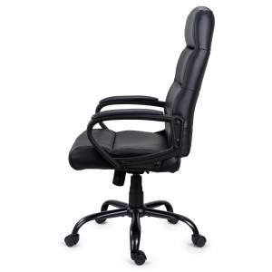 Sillón de Oficina HUGO en Piel Negra