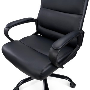 Sillón de Oficina HUGO en Piel Negra