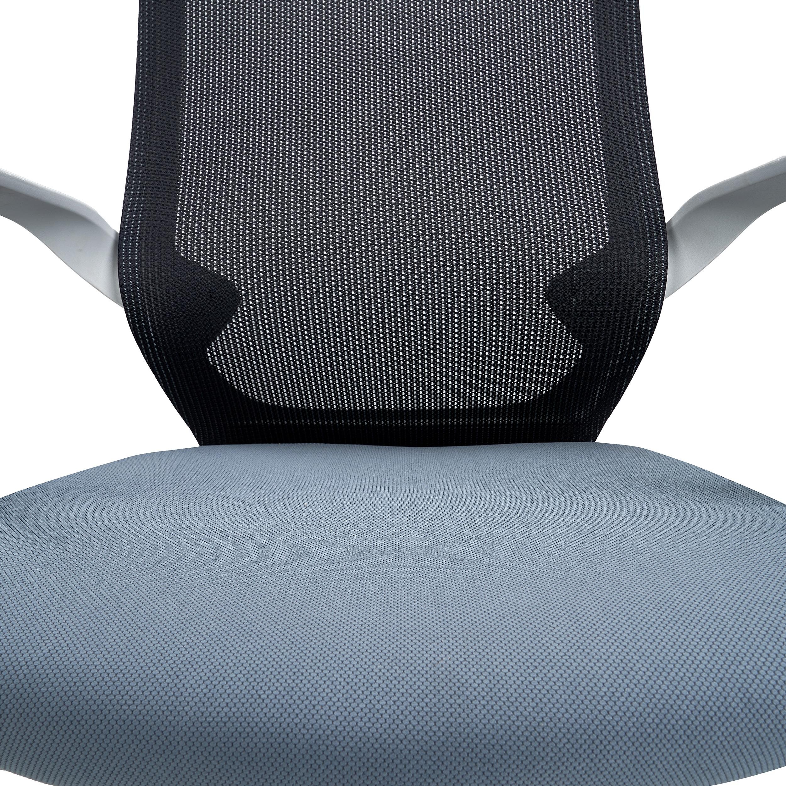 Silla de oficina SINTRA, Reposacabezas, Diseño Moderno, en Malla Transpirable y Tela, en Negro