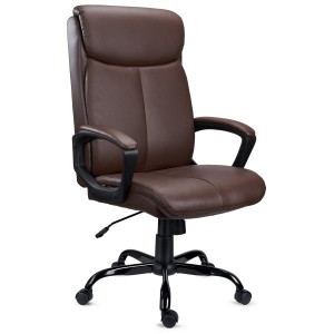 Sillón de Oficina COSMO en Piel Negra