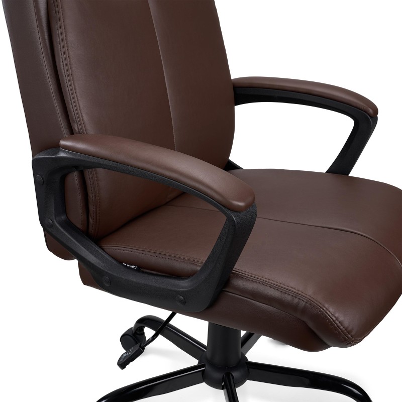 Sillón de Oficina COSMO en Piel Negra