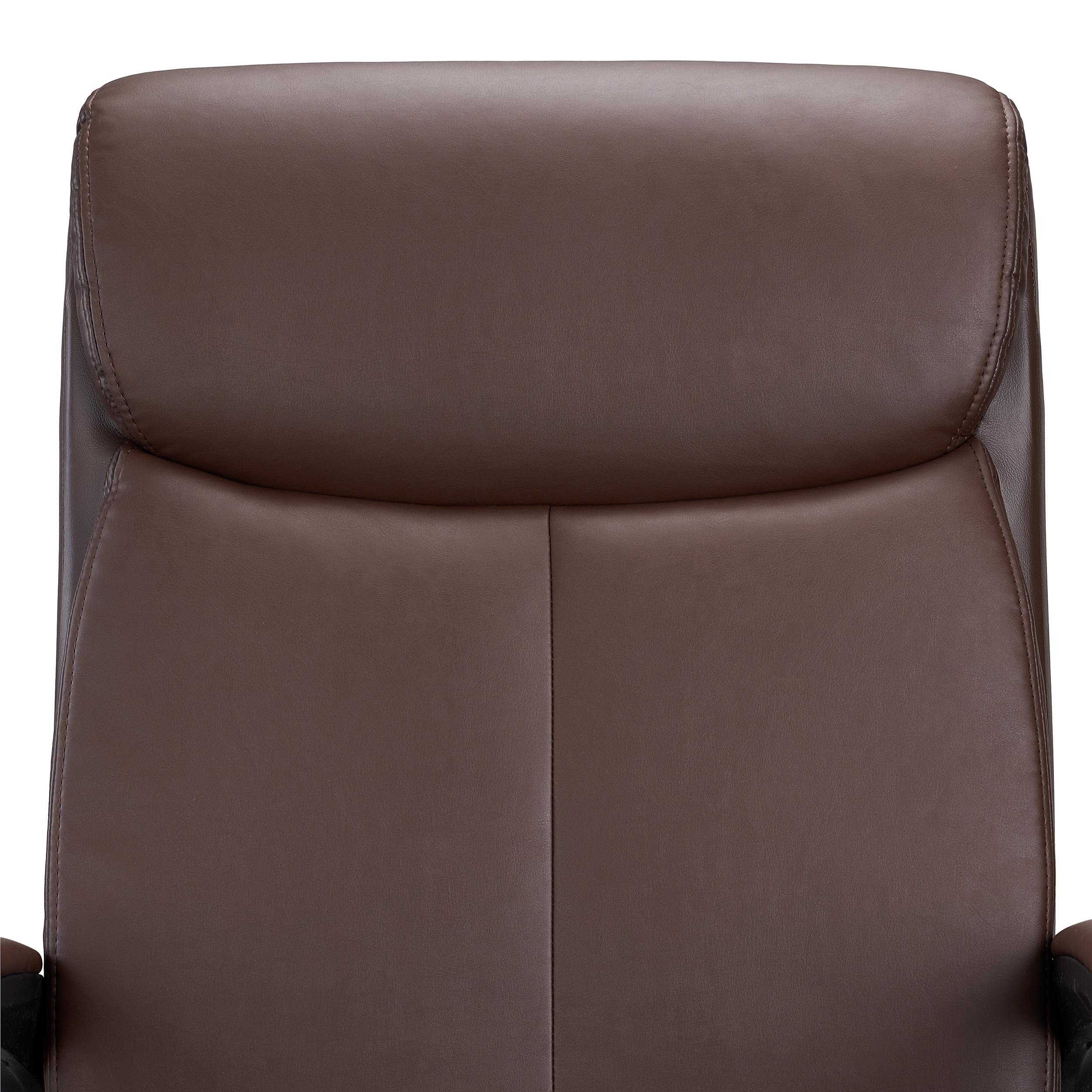 Sillón de Oficina COSMO, Diseño Elegante, Confortable, Base Metálica, en Piel Negra