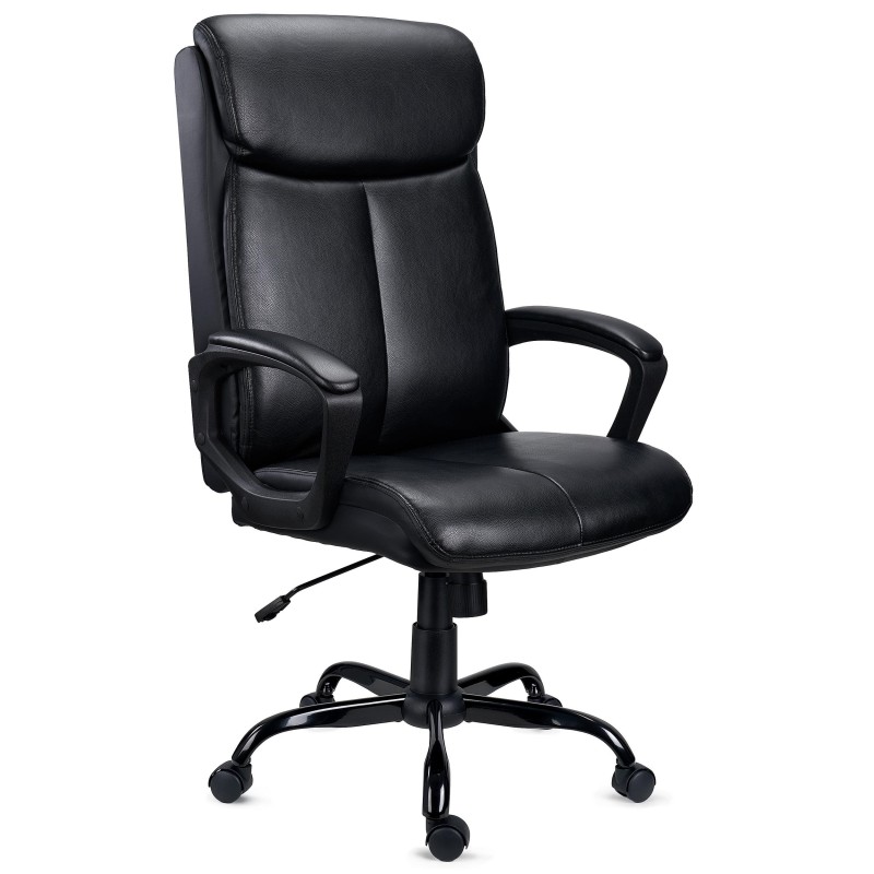 Sillón de Oficina COSMO en Piel Negra