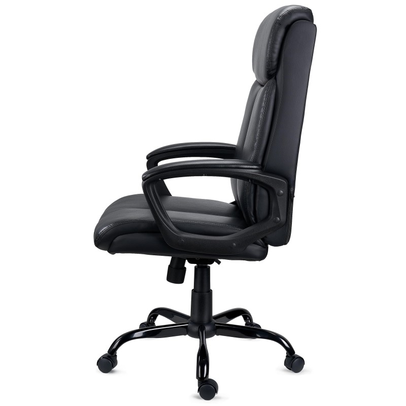 Sillón de Oficina COSMO en Piel Negra