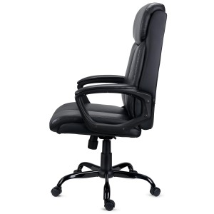 Sillón de Oficina COSMO en Piel Negra