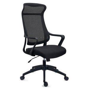 Silla de Oficina VIRGO, Reposacabezas integrado, En Negro