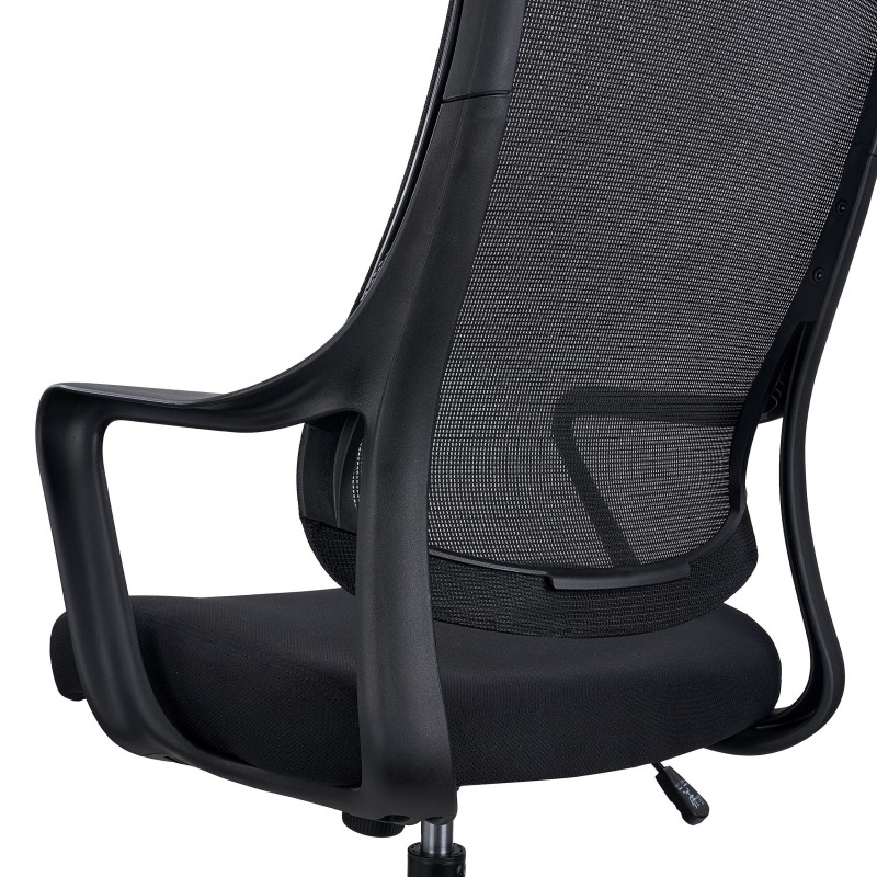 Silla de Oficina VIRGO, Reposacabezas integrado, En Negro