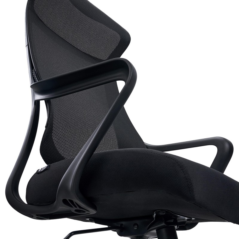 Silla de Oficina VIRGO, Reposacabezas integrado, En Negro