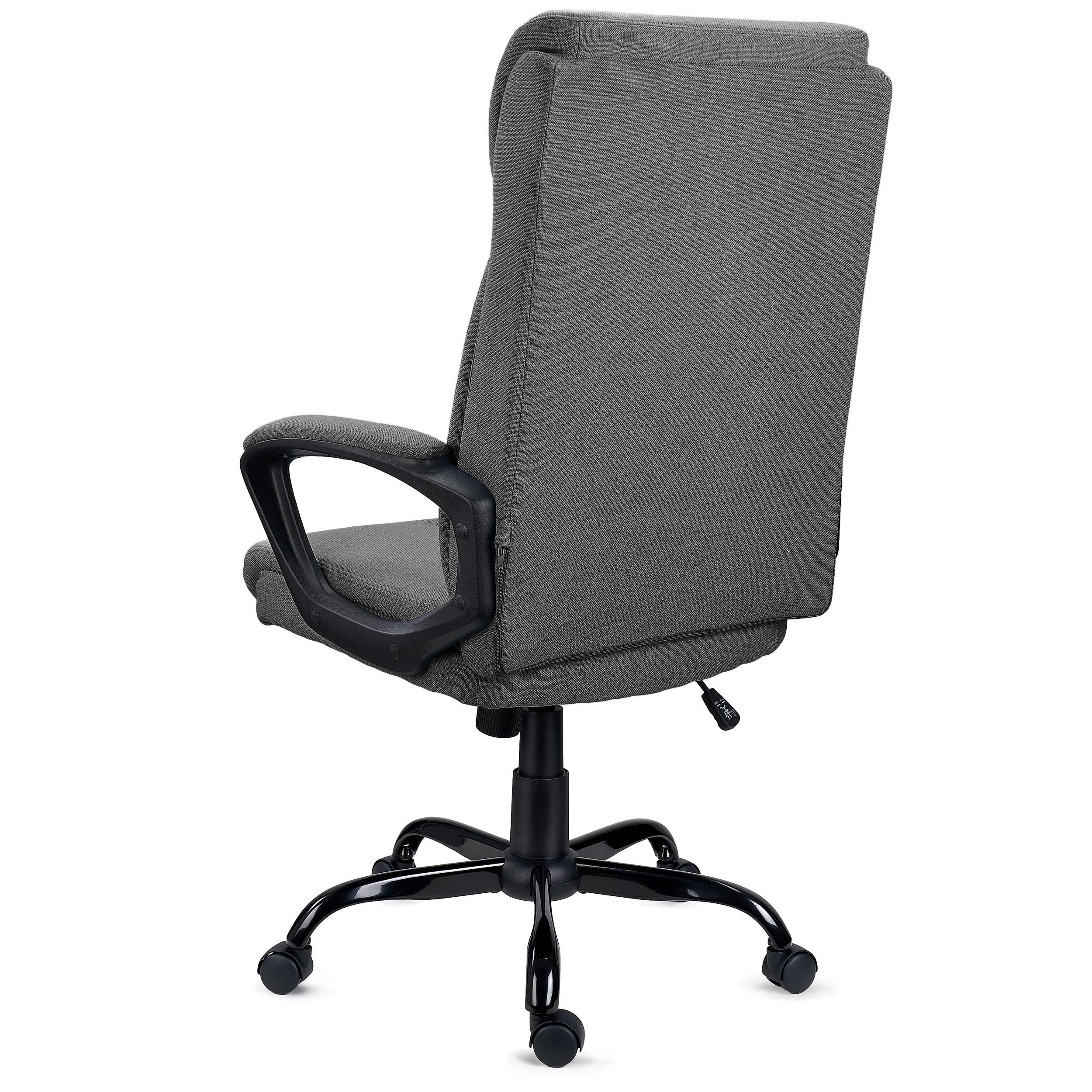 Sillón de Oficina COSMO, Diseño Elegante, Confortable, Base Metálica, en Tela Gris