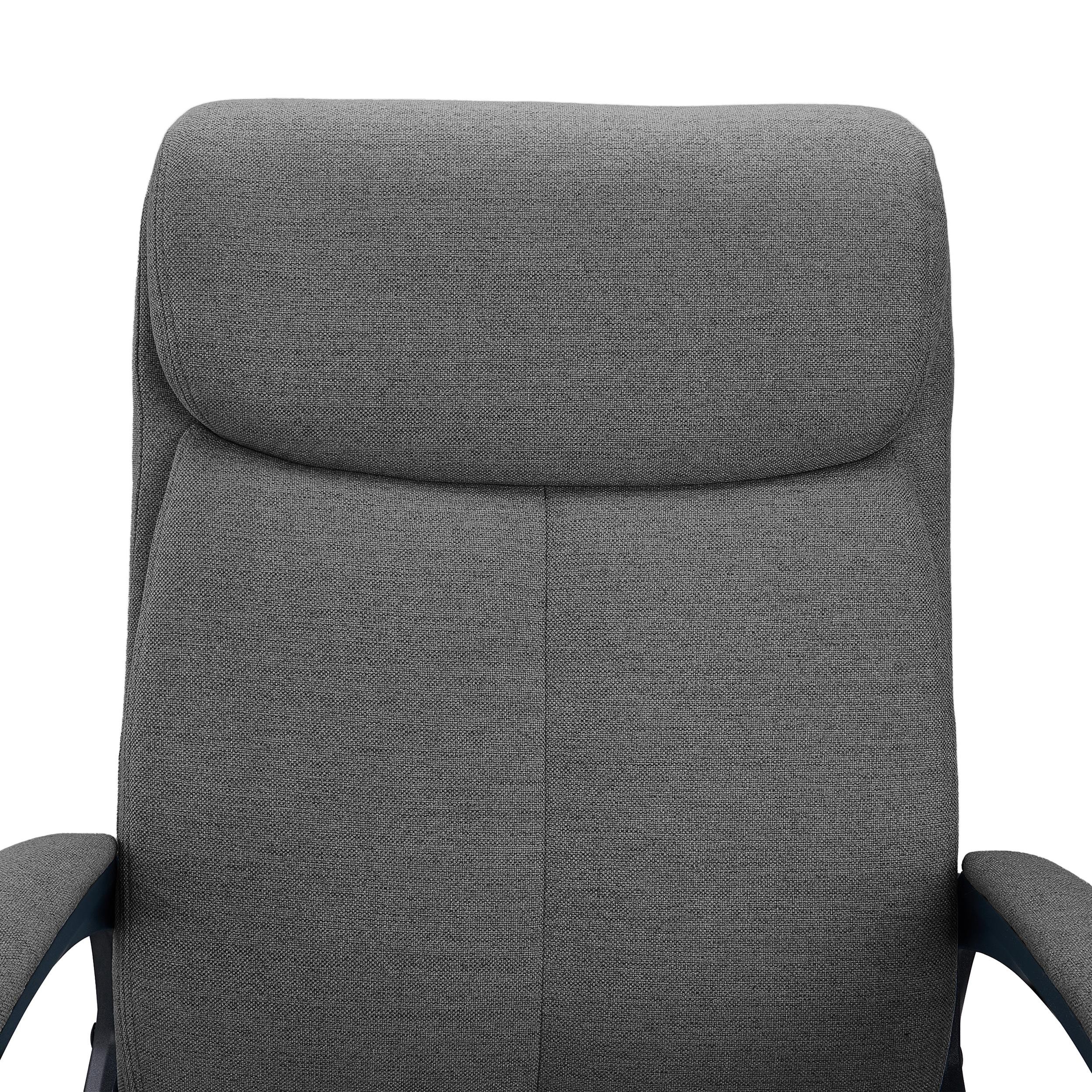 Sillón de Oficina COSMO, Diseño Elegante, Confortable, Base Metálica, en Tela Gris