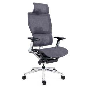 Silla Ergonómica ERGOPLUS, Reposacabezas, Estructura Metal, Negro