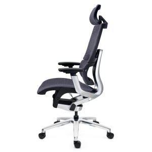 Silla Ergonómica ERGOPLUS, Reposacabezas, Estructura Metal, Negro