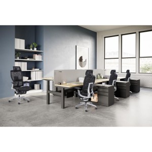 Silla Ergonómica ERGOPLUS, Reposacabezas, Estructura Metal, Negro