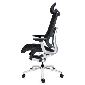 Silla Ergonómica ERGOPLUS, Reposacabezas, Estructura Metal, Negro