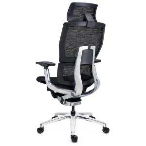 Silla Ergonómica ERGOPLUS, Reposacabezas, Estructura Metal, Negro