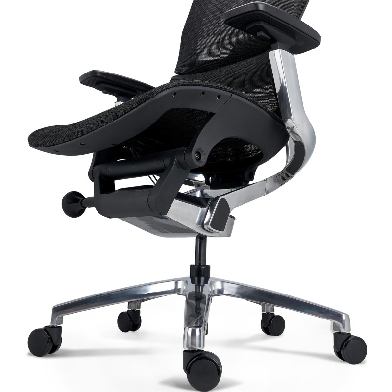 Silla Ergonómica ERGOPLUS, Reposacabezas, Estructura Metal, Negro