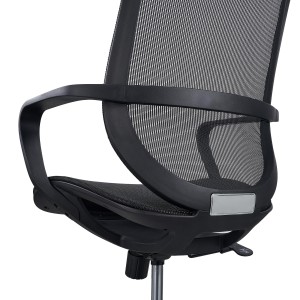Silla de Oficina PACIFIC, asiento y respaldo en malla transpirable, en negro