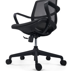 Silla de Oficina PACIFIC, asiento y respaldo en malla transpirable, en negro