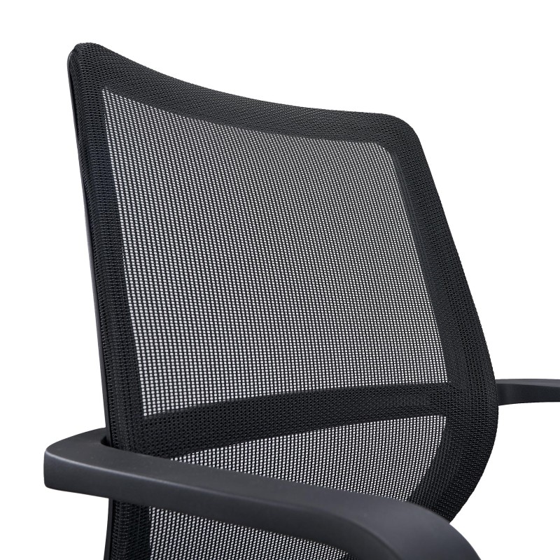 Silla de Oficina PACIFIC, asiento y respaldo en malla transpirable, en negro