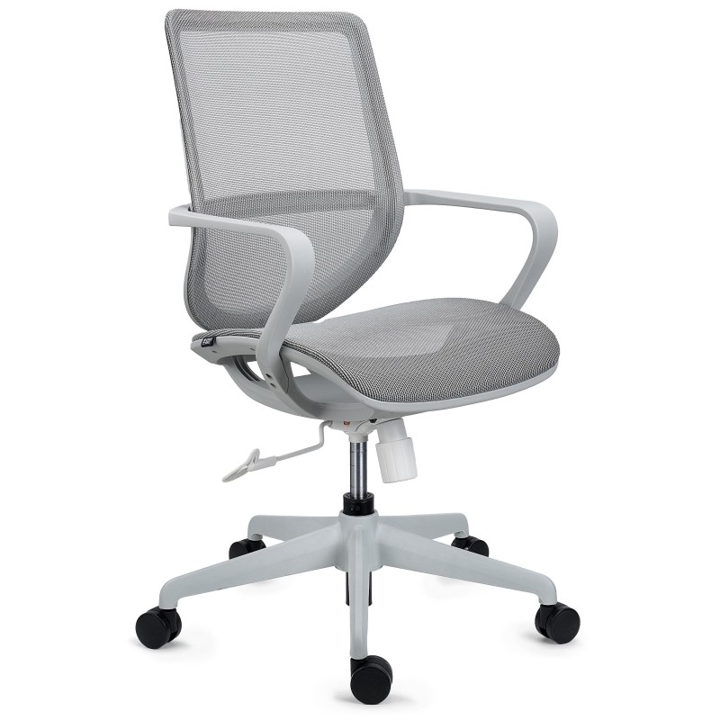 Silla de Oficina PACIFIC, asiento y respaldo en malla transpirable, en negro