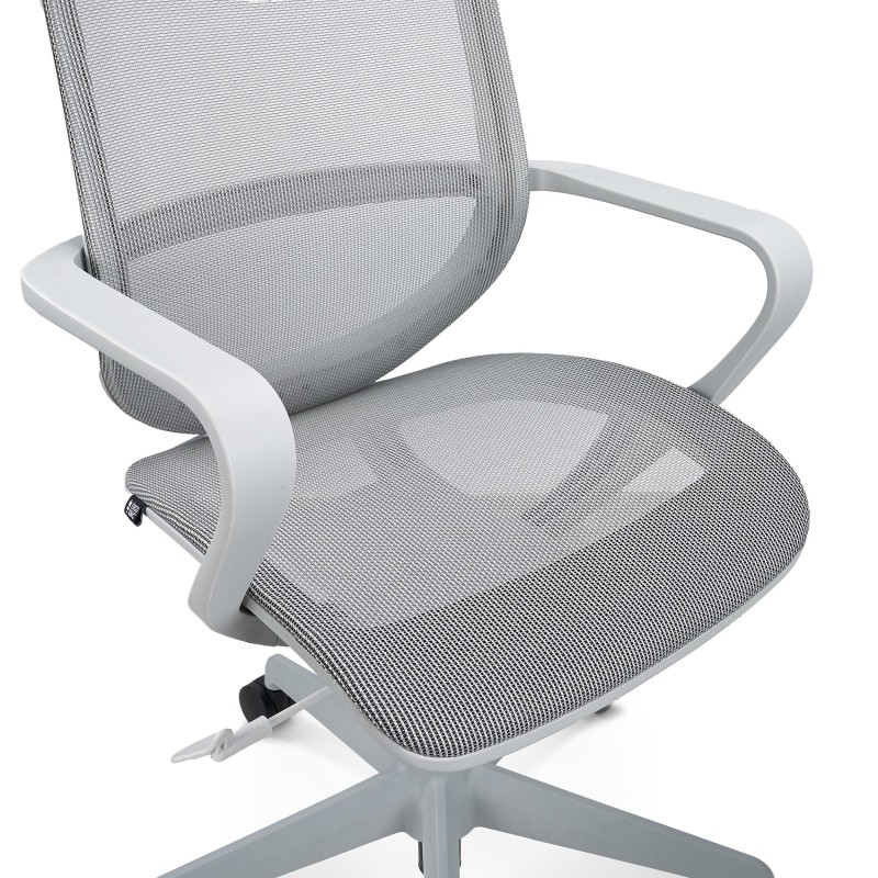 Silla de Oficina PACIFIC, asiento y respaldo en malla transpirable, en negro