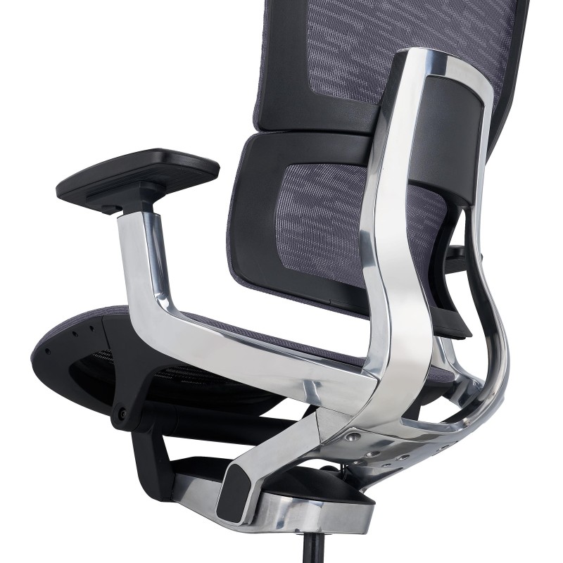 Silla Ergonómica ERGOPLUS, Premium, Estructura Metal, Malla Negra