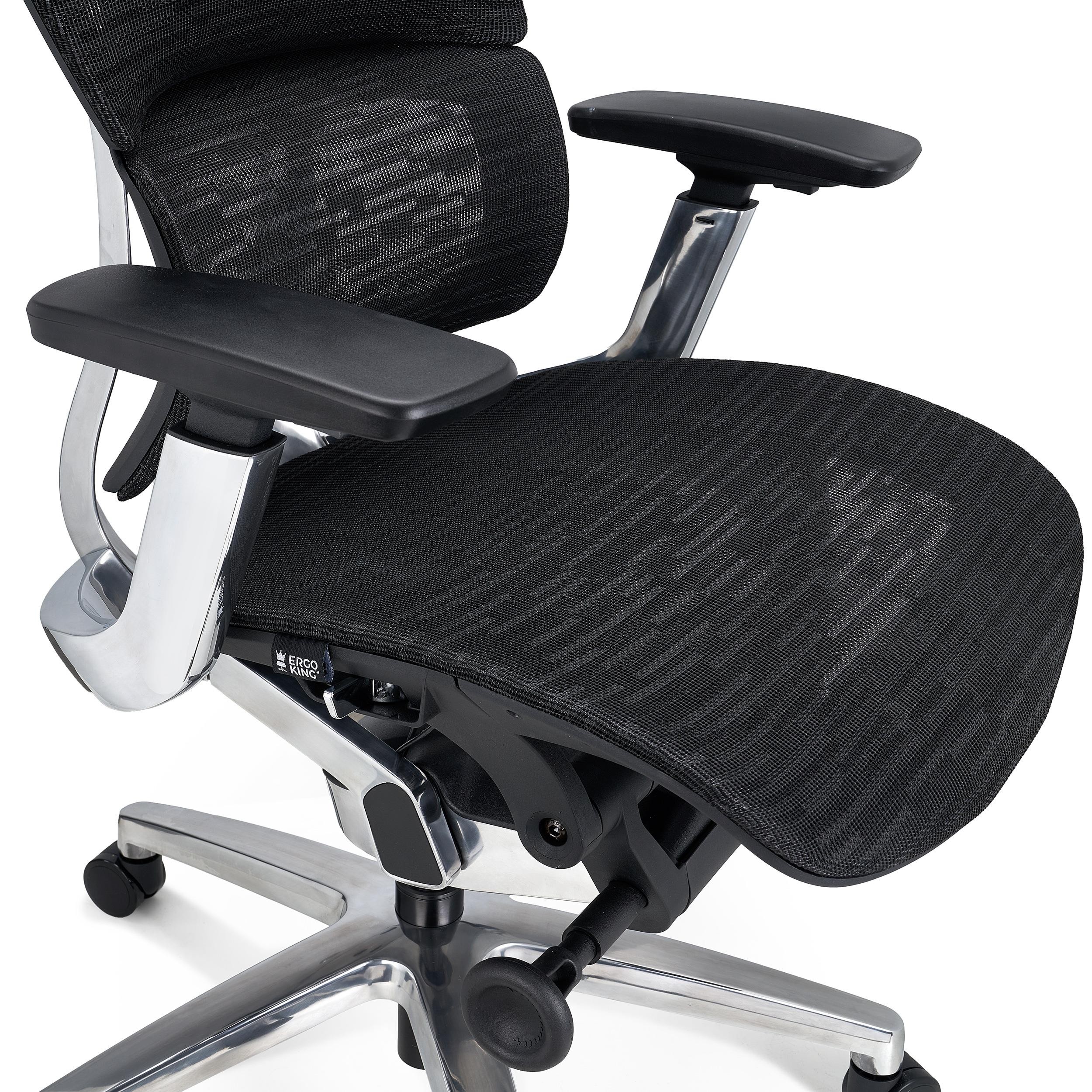 Silla Ergonómica ERGOPLUS, Estructura Metal, Calidad Premium, Uso Profesional, Negro