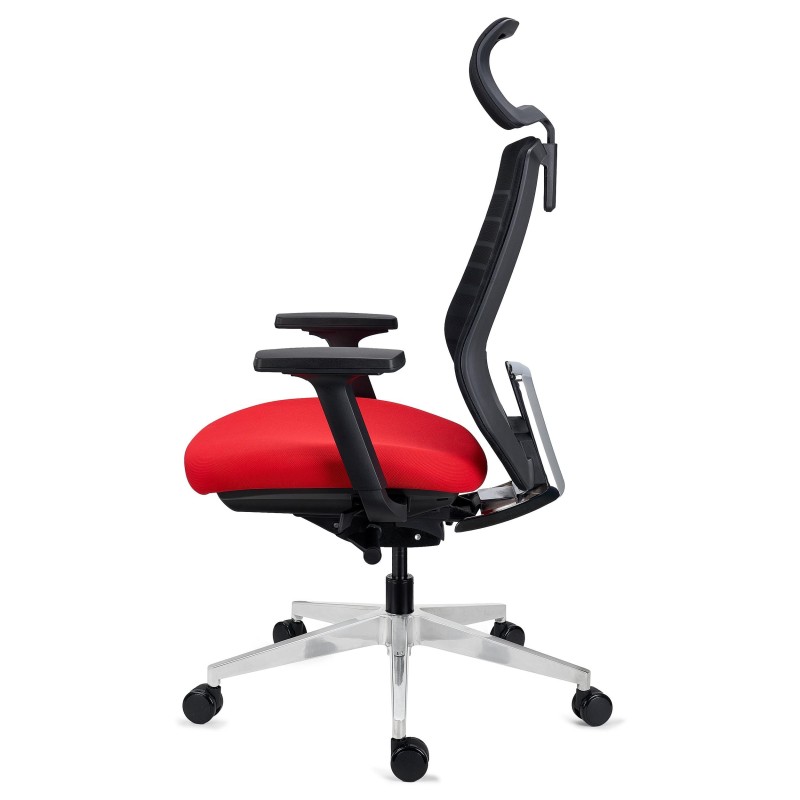 Silla Ergonómica TAURUS con Reposacabezas en Malla Negra