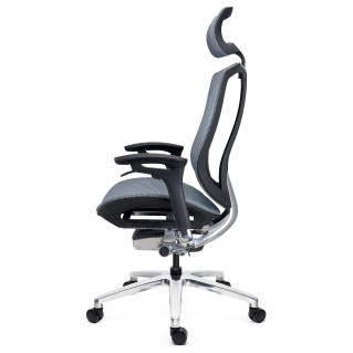 Silla Ergonómica OPTIMA, Reposacabezas, Estructura Metal, Azul 2